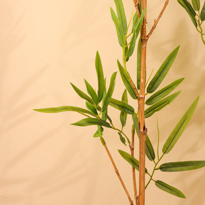 Artificial Bamboo Plant – Set of 5 Sticks – With Pot (5 Feet)