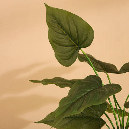 Artificial Potted Green Plant for Home Décor – Realistic Indoor Plant (With Pot, 1.5 Feet, 12 Leaves)