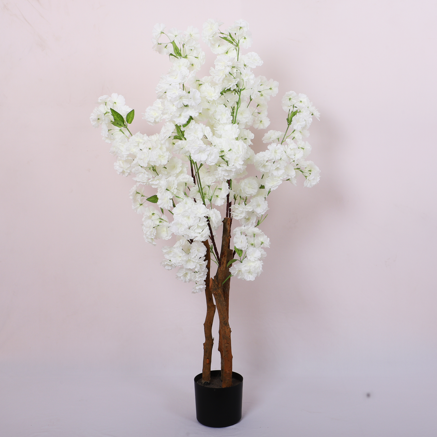 3.2 Feet Artificial While Japanese Cherry Blossom Flower Plant with Pot- Artificial Plant for Home Decor for indoor and outdoor use