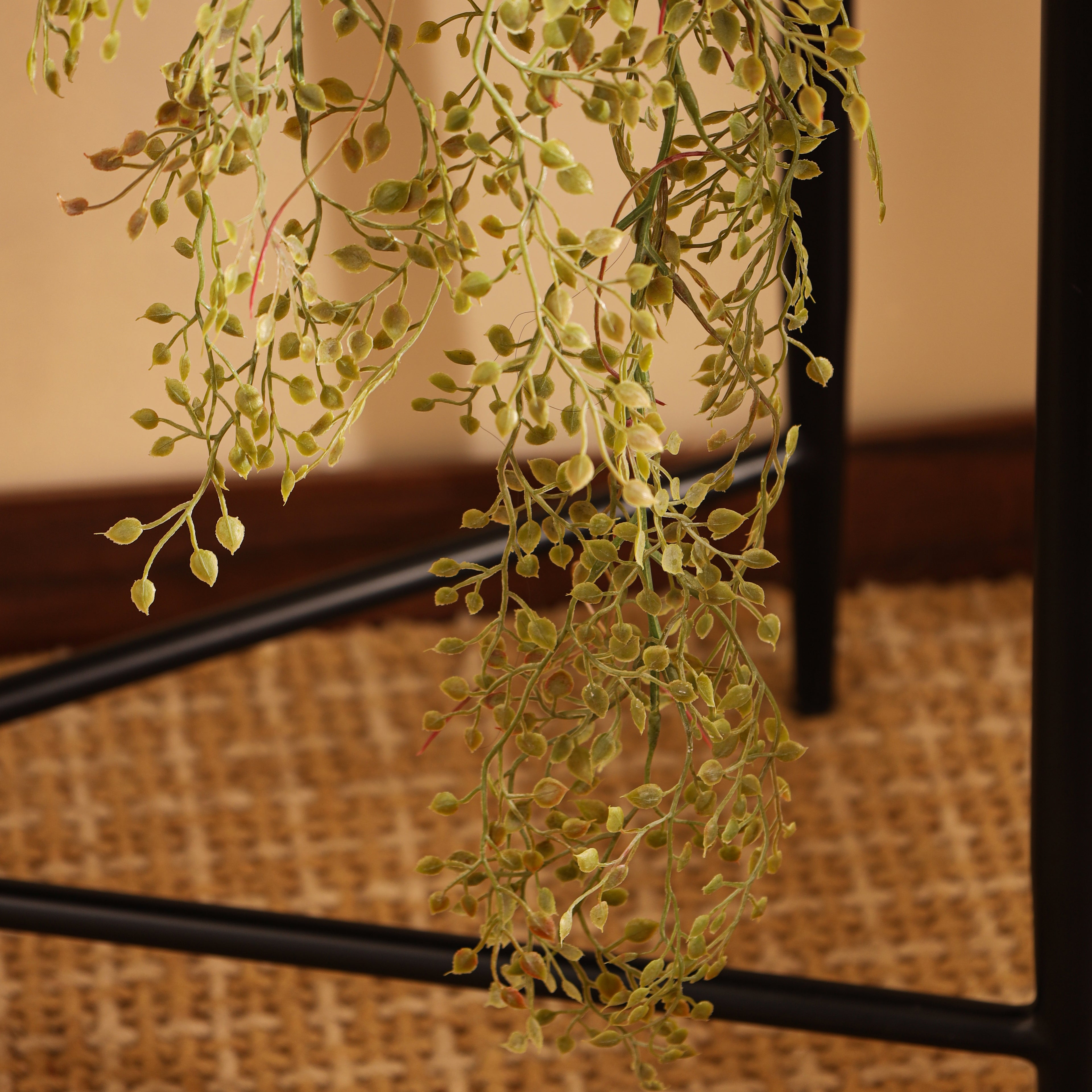 3 Feet Artificial Bush Hanging Plant With Pot - Luxe Faux Artificial Plant for Home and Office Decor for indoor and outdoor use