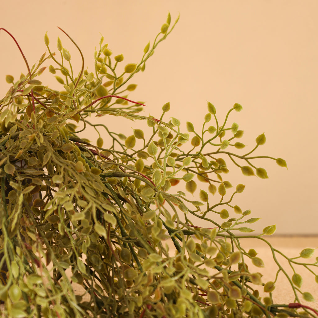 3 Feet Artificial Bush Hanging Plant With Pot - Luxe Faux Artificial Plant for Home and Office Decor for indoor and outdoor use