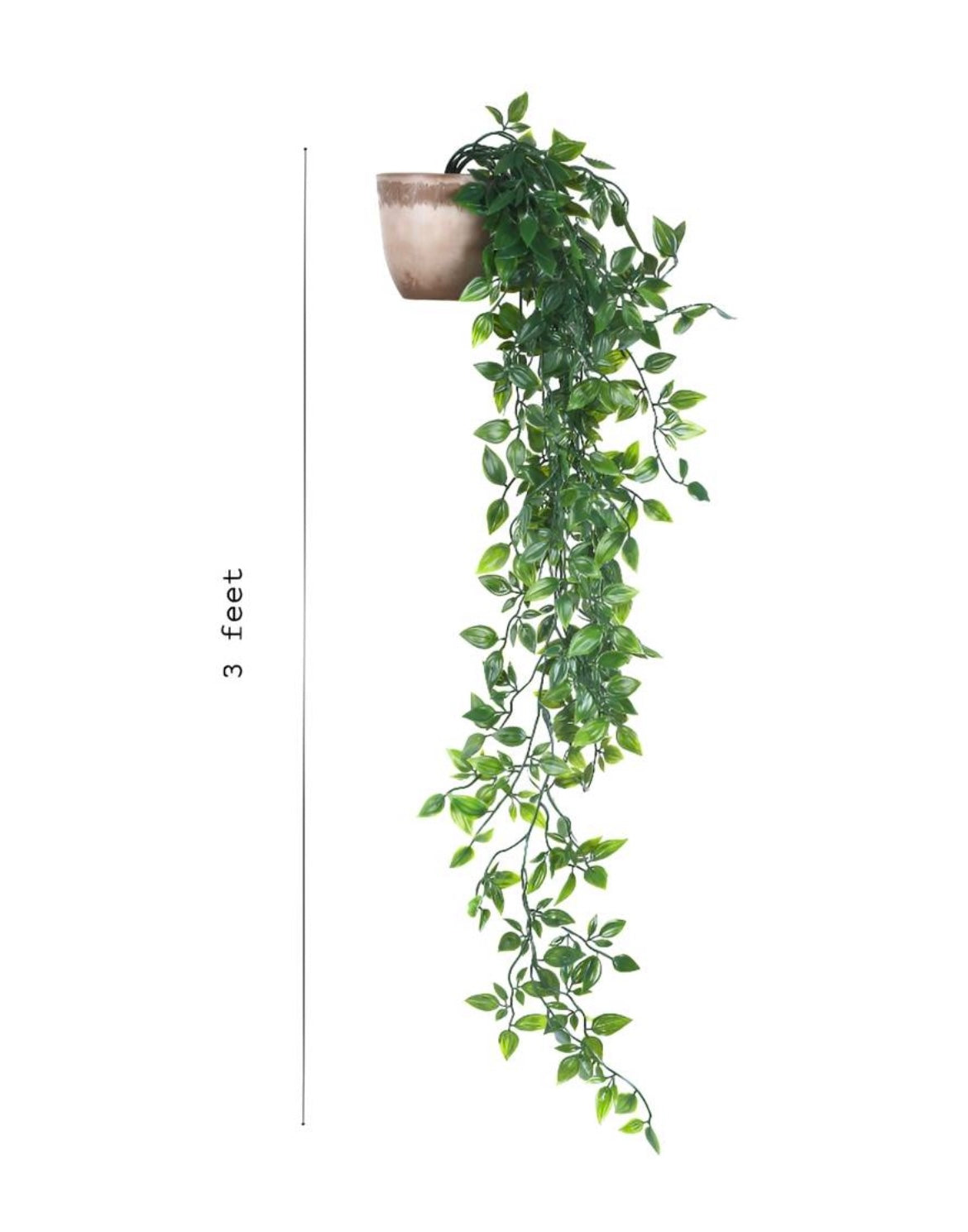 3 Feet Artificial Hanging Green Plants With Pot -Set of 2- Luxe Faux Hanging Plants for Home and Office Decor for indoor and outdoor use