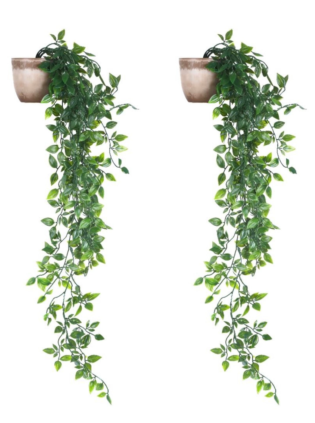 3 Feet Artificial Hanging Green Plants With Pot -Set of 2- Luxe Faux Hanging Plants for Home and Office Decor for indoor and outdoor use