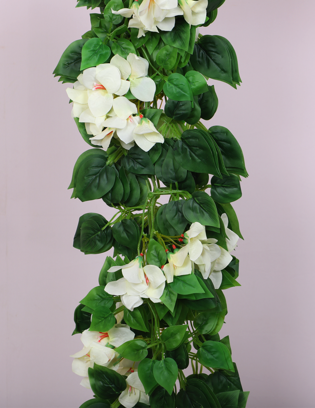 3 Feet Artificial White Bougainvillea Flower Plants without Pot- Set of 2- Luxe Faux Hanging Plant for Home and Office Decor