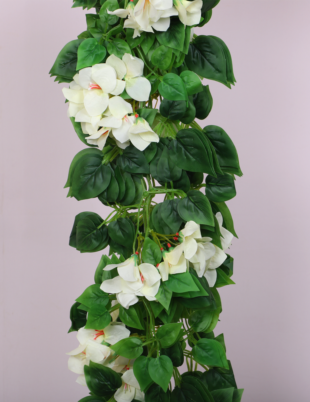 3 Feet Premium Artificial Hanging White Bougainvillea Flower Plant without Pot- Faux Artificial Hanging Plant for Home and Interior Decor