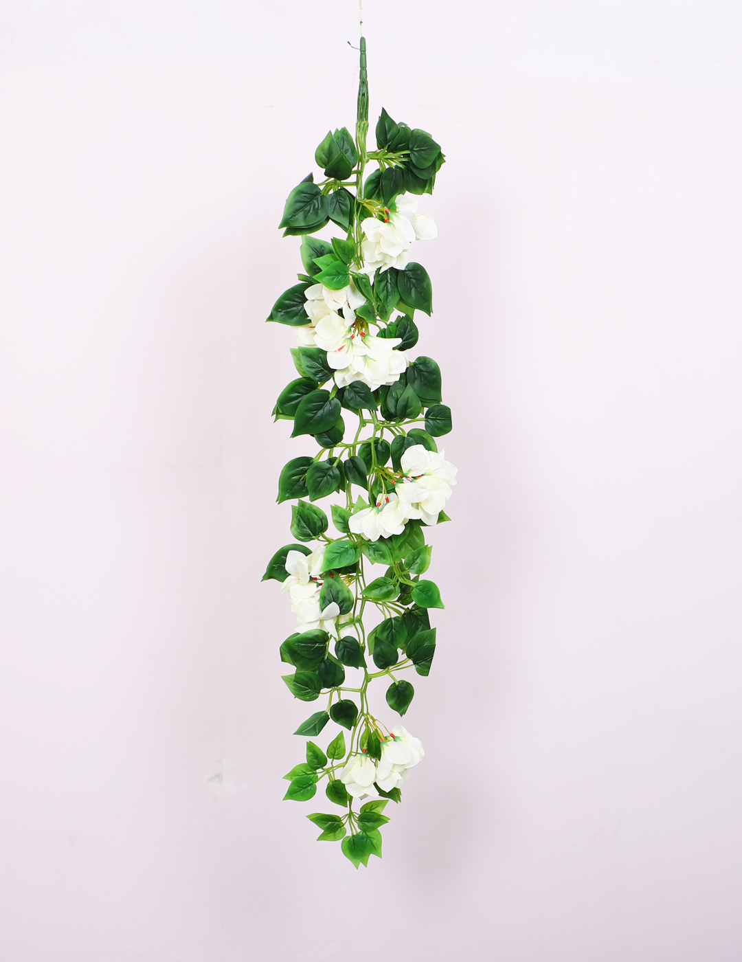3 Feet Premium Artificial Hanging White Bougainvillea Flower Plant without Pot- Faux Artificial Hanging Plant for Home and Interior Decor