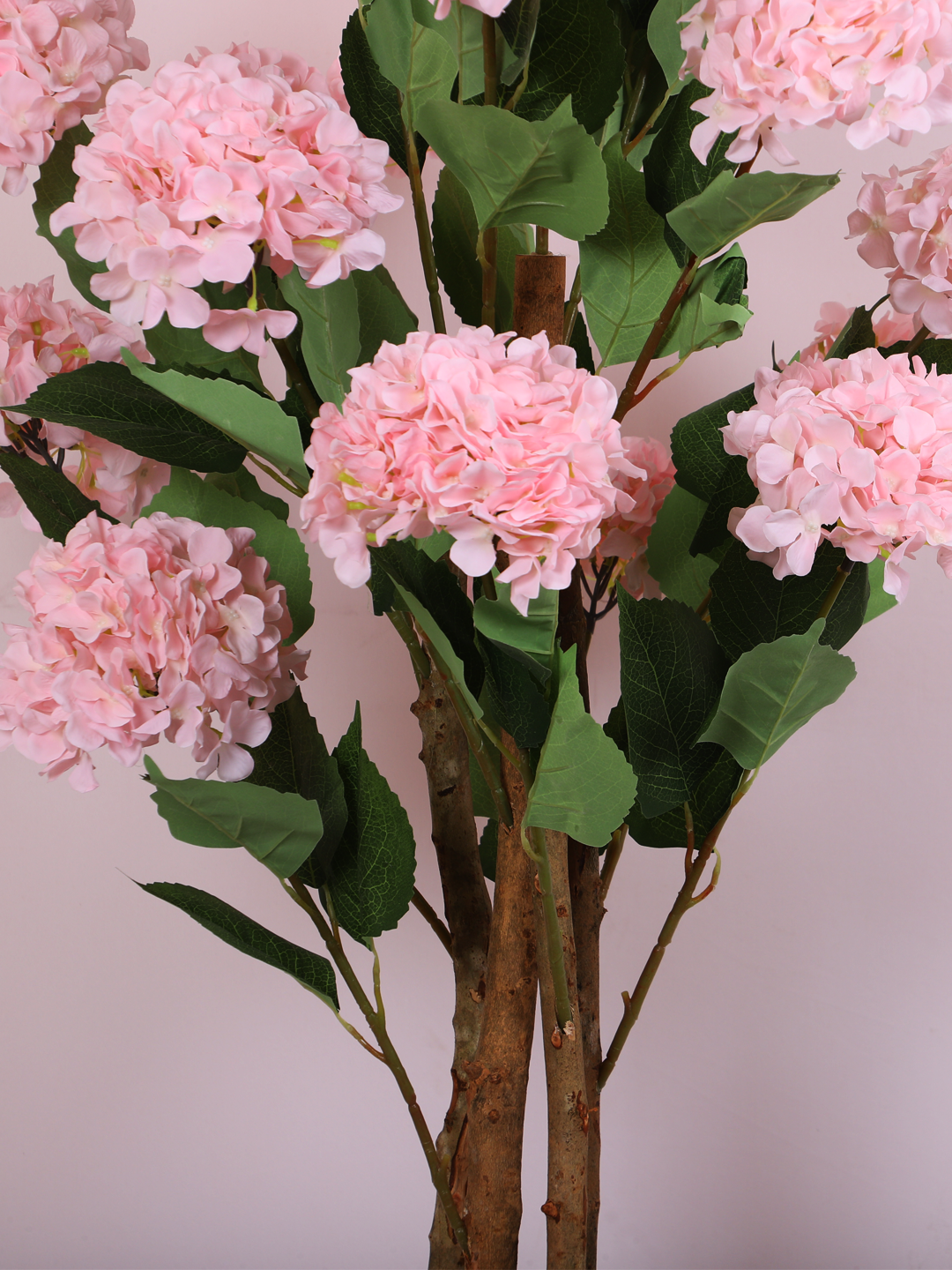 Artificial Hydrangea Flower Plant (with Pot, 5 Feet, Pink)