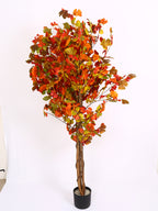 5.5 Feet Artificial Ginkgo Plant with Pot- Premium Artificial Plant for Home and Office Decor for indoor and outdoor use