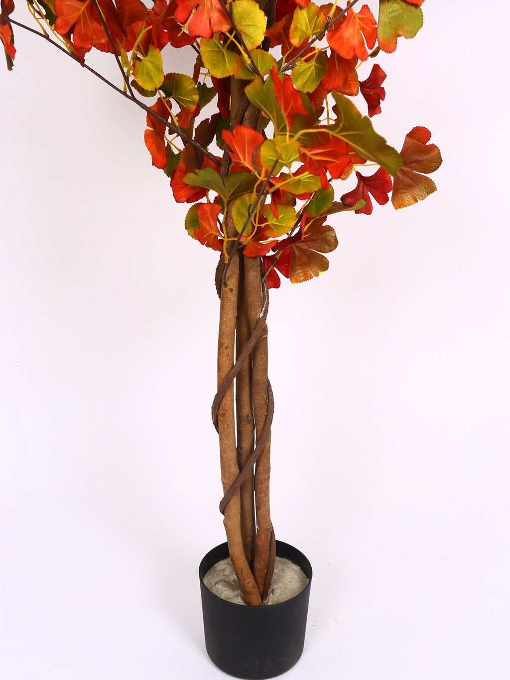 5.5 Feet Artificial Ginkgo Plant with Pot- Premium Artificial Plant for Home and Office Decor for indoor and outdoor use