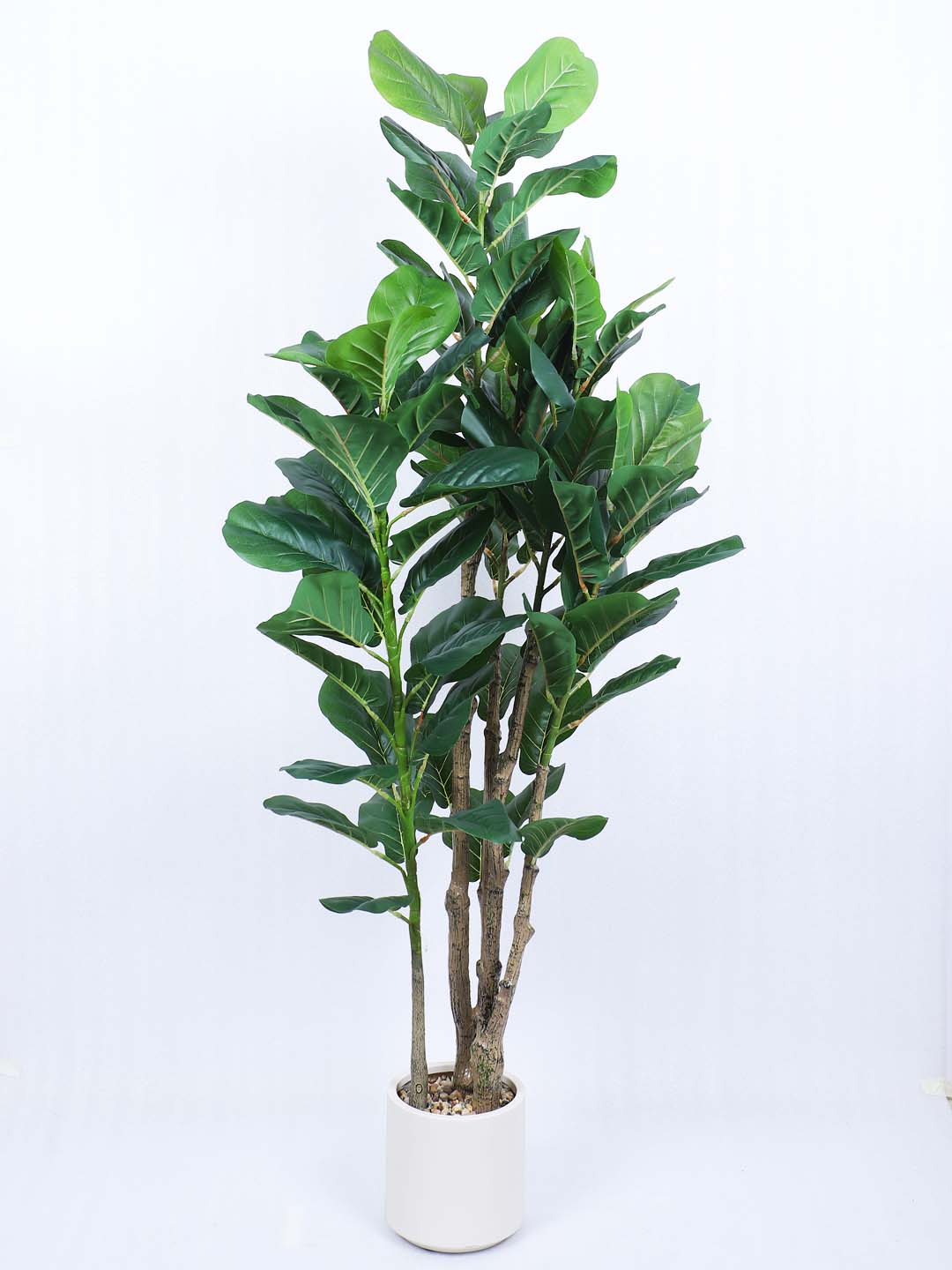 5 Feet Premium Artificial Green Fiddle Leaf Fig Potted Plant- Luxe Artificial Plant for Home and Office Decor for indoor and outdoor decor 