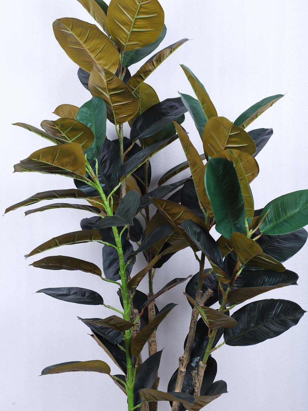 5 Feet Premium Artificial Red Fiddle Leaf Fig Potted Plant- Luxe Artificial Plant for Home and Office Decor for indoor and outdoor decor