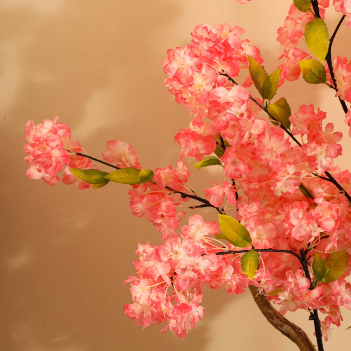 Artificial Dark Pink Cherry Blossom Tree for Home Décor – Realistic Indoor Plant (With Pot, 130 cm)