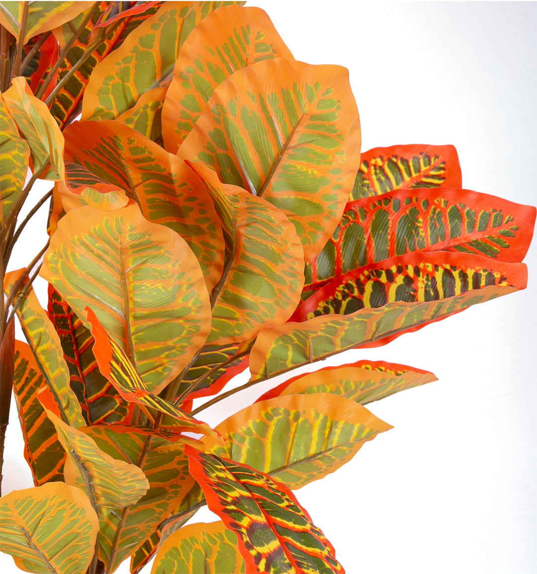 Color Explosion Unleashed: 6 Feet Faux Croton Plant with Pot – Premium Artificial Plant for Interior Decor for indoor and outdoor use