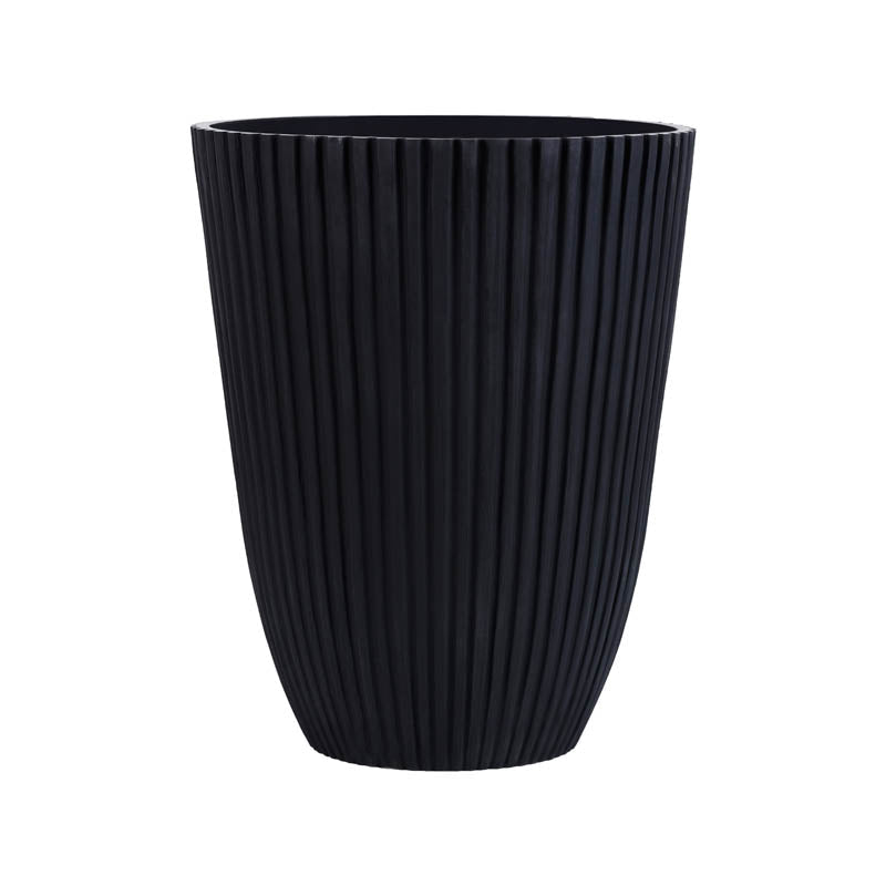 Ribbed Charcoal Planter (1.25 Feet)