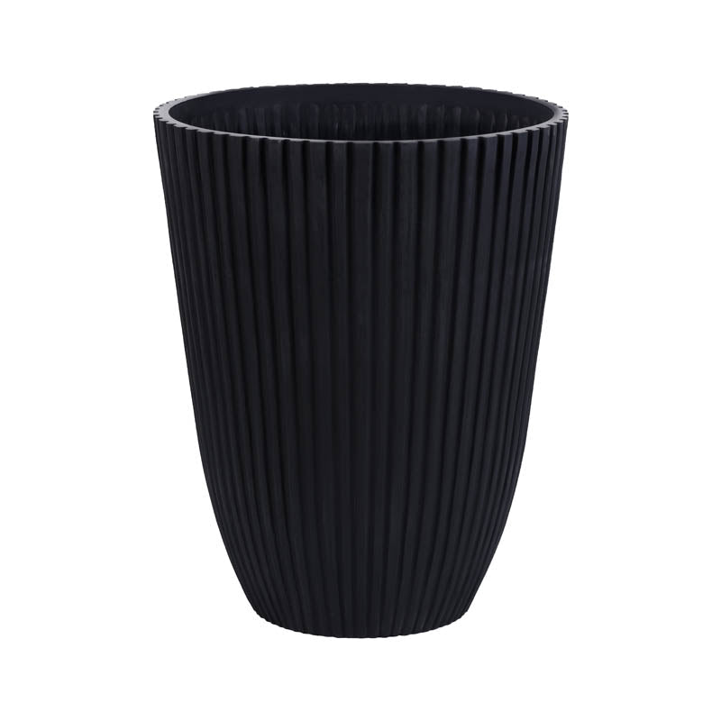 Ribbed Charcoal Planter (1.25 Feet)