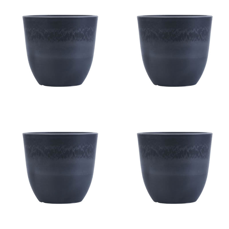 Set of 4 Slate Grey FRP Pots (0.5 Feet)
