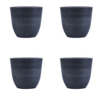 Set of 4 Slate Grey FRP Pots (0.5 Feet)
