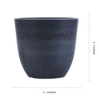 Set of 4 Slate Grey FRP Pots (0.5 Feet)