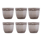 Set of 6 Taupe FRP Pots (0.5 Feet)