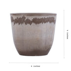 Set of 6 Taupe FRP Pots (0.5 Feet)