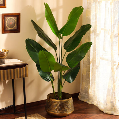 Artificial Banana Plant in Black Pot (5.2 Feet)