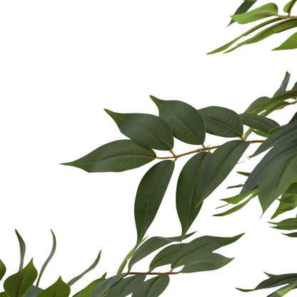 Bushy Artificial Plant – With Pot (5 Feet, Autumn Red)