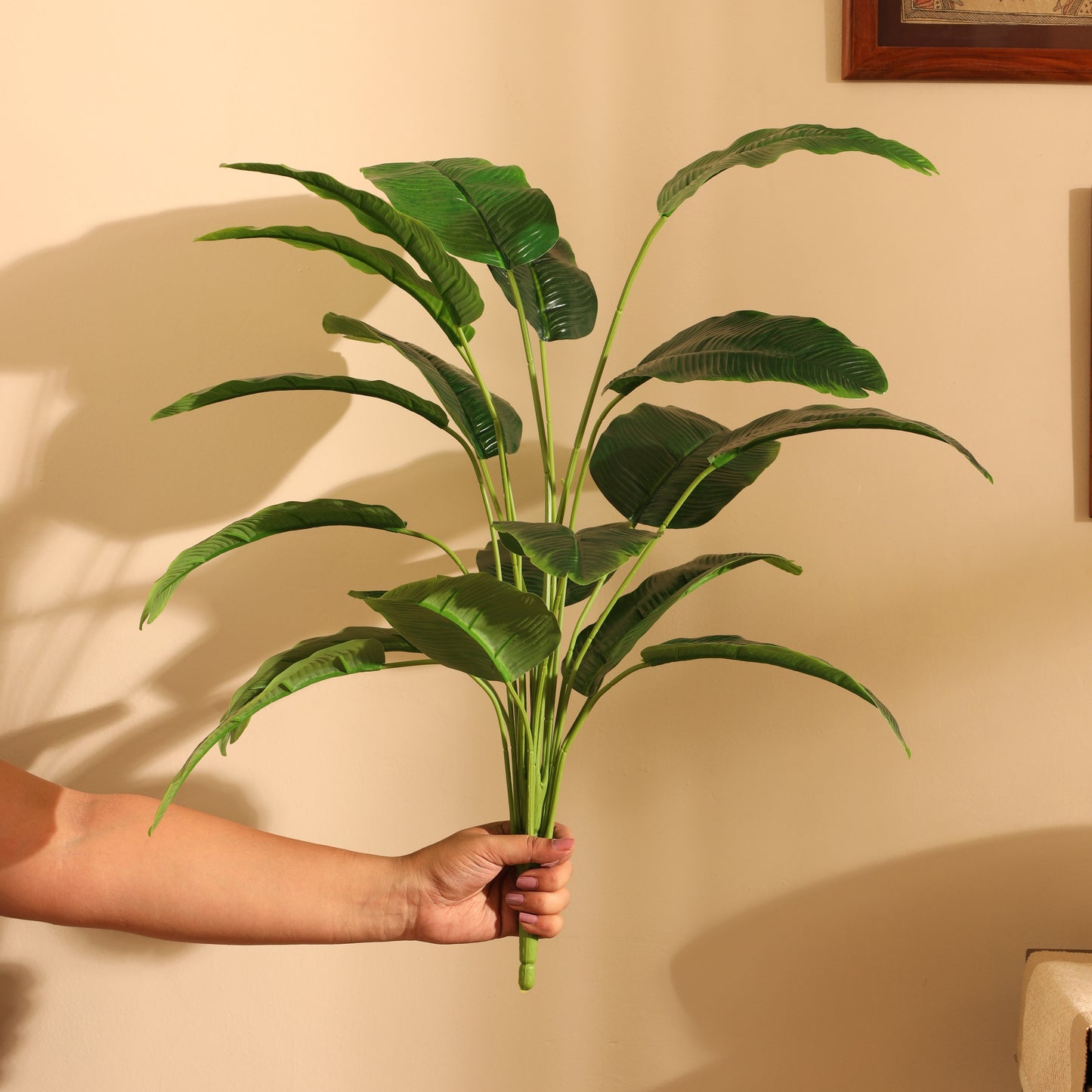 Artificial Banana Plant – Without Pot (2 Feet, 18 Leaves)