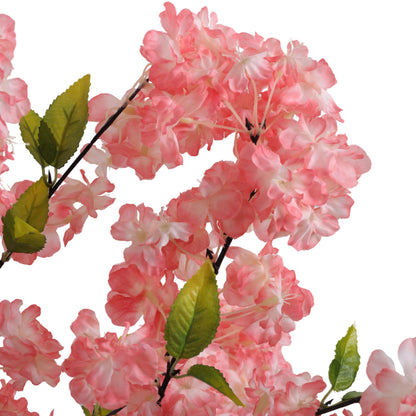 Artificial Dark Pink Cherry Blossom Tree for Home Décor – Realistic Indoor Plant (With Pot, 130 cm)