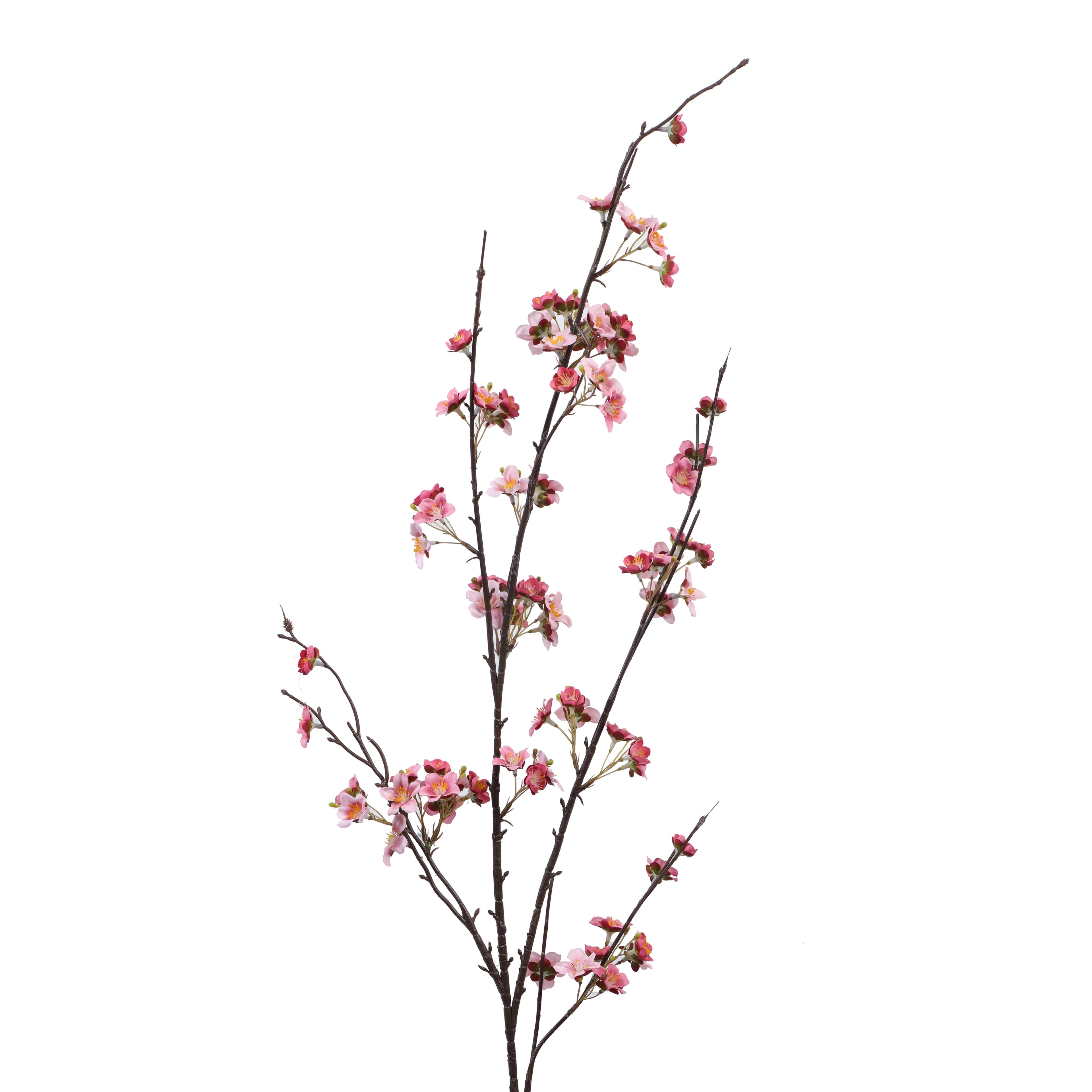 4 Feet Artificial Pink Cherry Blossom Flower Stick- Artificial Flowers for Home and Interior Decor