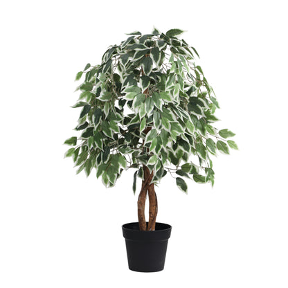 Artificial Variegated Ficus Plant – With Pot (4 Feet)