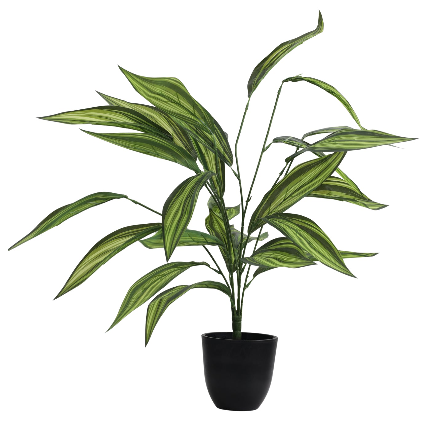 Artificial Yellow Croton – Without Pot (2 Feet, 26 Leaves, Set of 2)