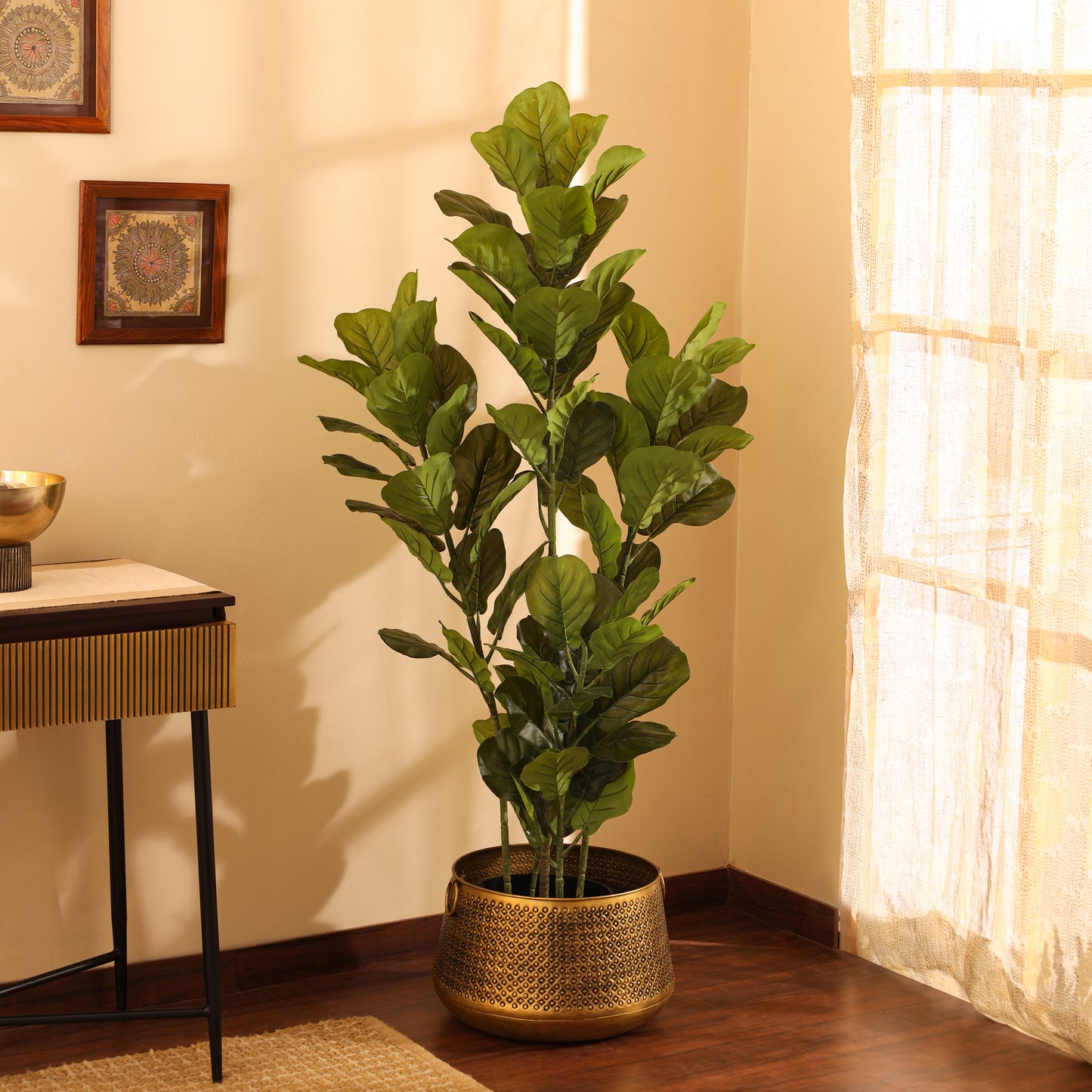 Tall Artificial Fiddle Leaf Fig Plant – With Pot (5 Feet)