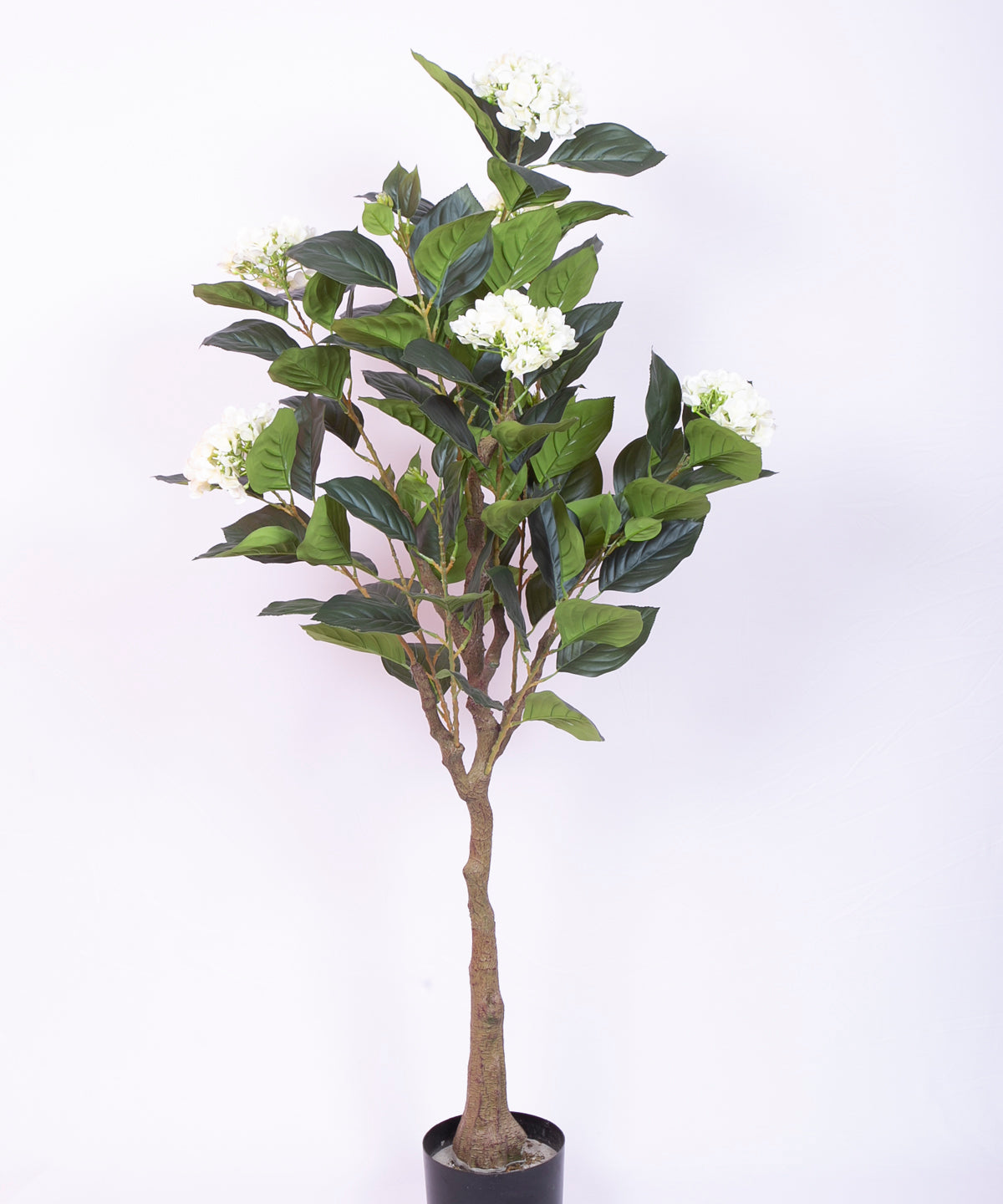 Premium 4.4 Feet AArtificial Hydrangea White Flower Plant with pot- Luxe Faux Plant for Home and Interior Decor for indoor and outdoor decor