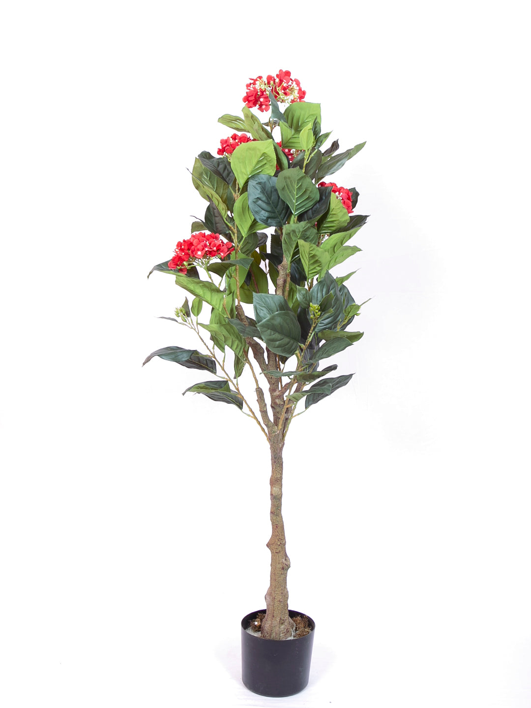 Premium 4.4 Feet Artificial Hydrangea Pink Flower Plant with pot- Luxe Faux Plant for Home and Interior Decor for indoor and outdoor use