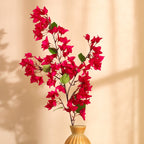 Premium Artificial Pink Bougainvillea flower stick 4 feet for home and office decor for indoor and outdoor use 