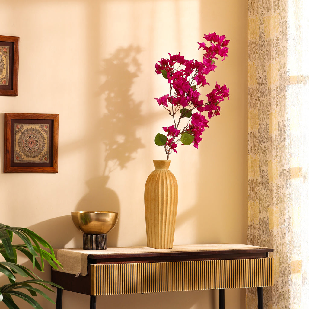 Premium Artificial purple Bougainvillea flower stick 4 feet for home and office decor for indoor and outdoor use 