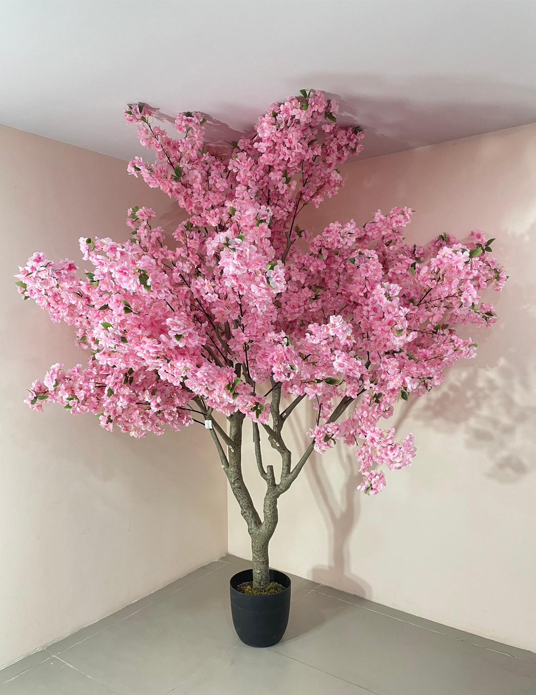 Tall Luxe 8.2 Feet Artificial Japanese Pink Cherry Blossom Flower Tree with Pot- Artificial Plant for Home Decor for indoor and outdoor use