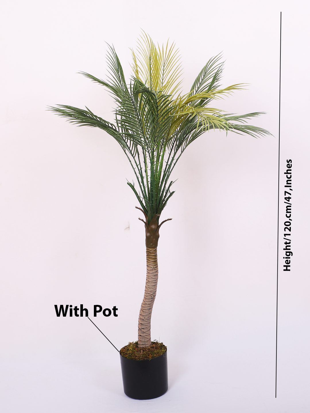 artificial areca palm plant with pot 4 feet for home and office decor 