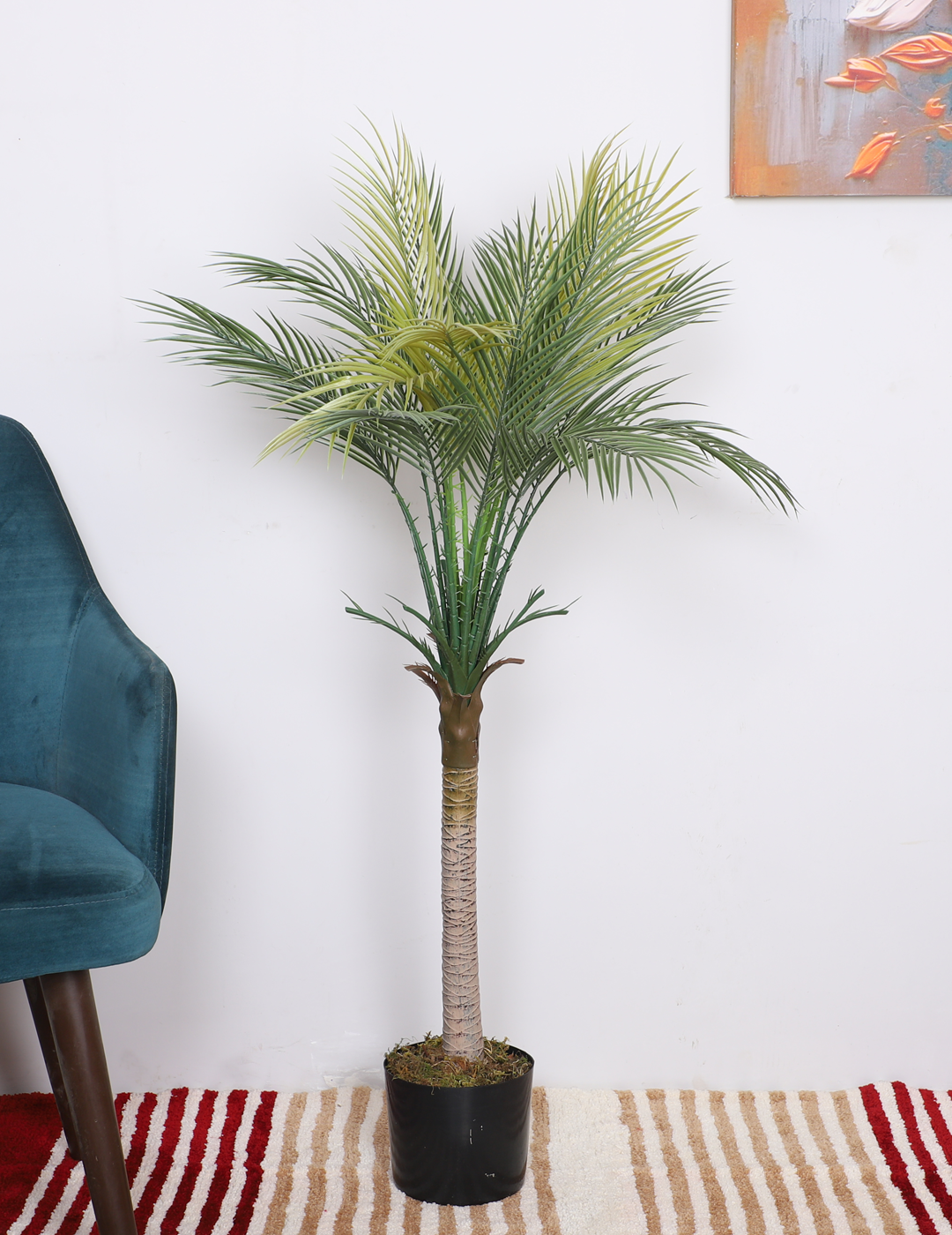 artificial areca palm plant with pot 4 feet for home and office decor 