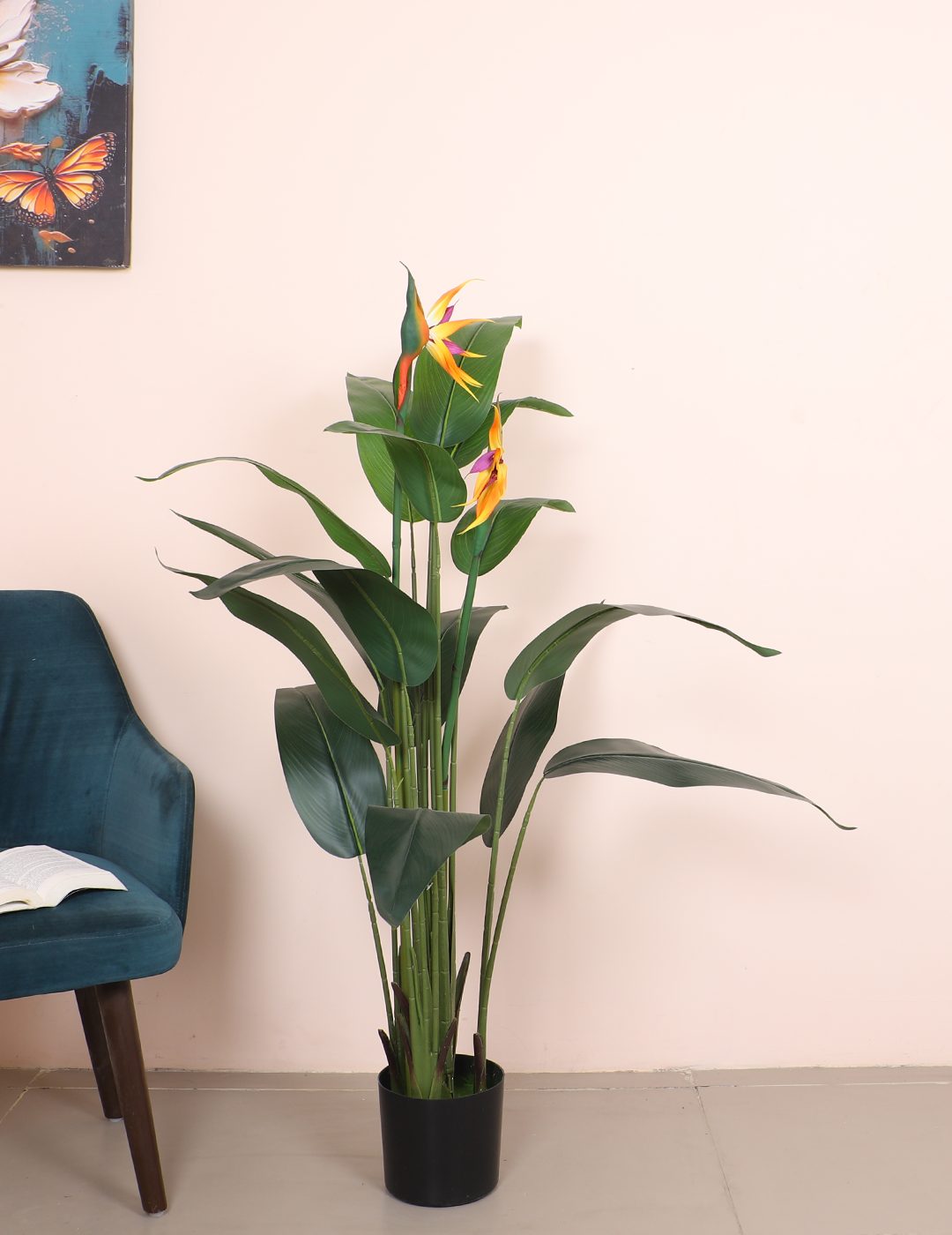artificial bird of paradise plant with pot 5 feet for home and office decor 