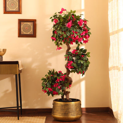 artificial bougainvillea flower plant with pot 5 feet for home and office decor 