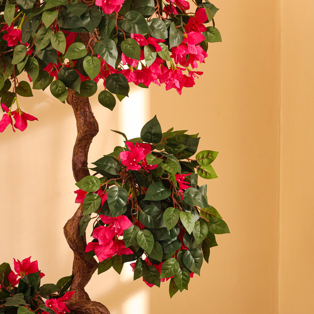 artificial bougainvillea flower plant with pot 5 feet for home and office decor 