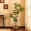 artificial bushy green color plant with pot 5 feet for home and office decor for indoor and outdoor use 
