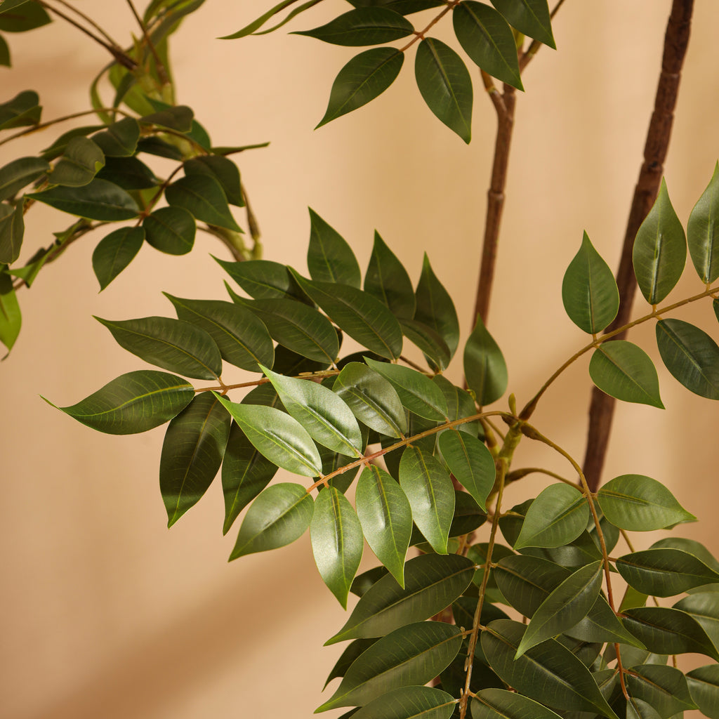 artificial bushy green color plant with pot 5 feet for home and office decor for indoor and outdoor use 