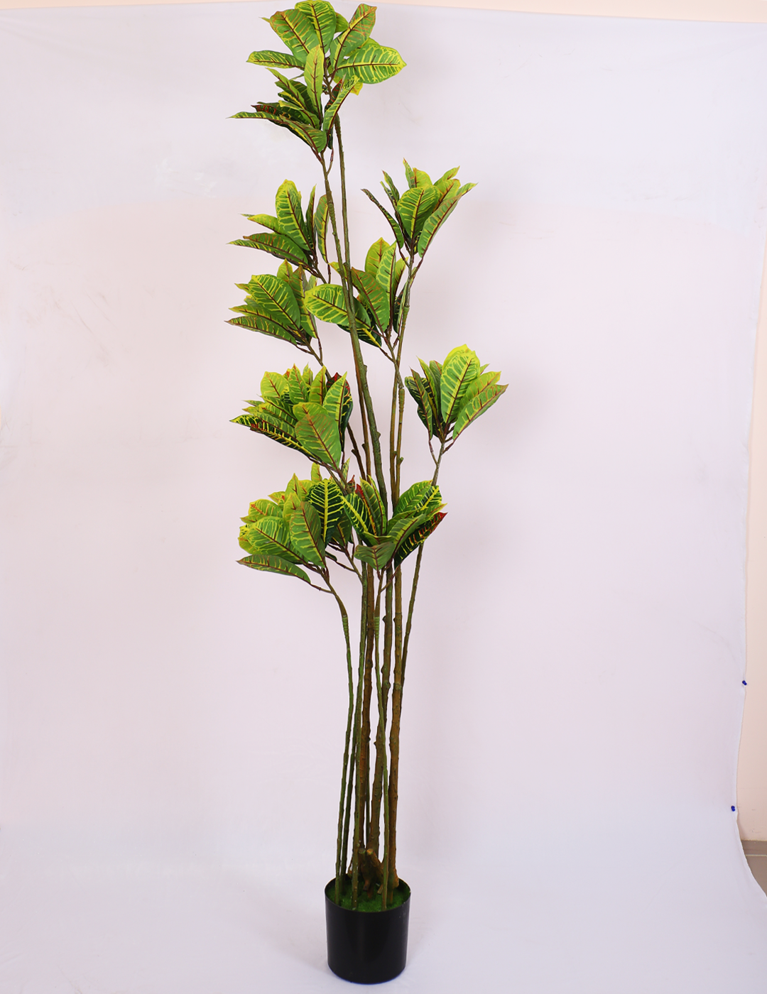 artificial croton plant with pot 6.2 feet for home and office decor 