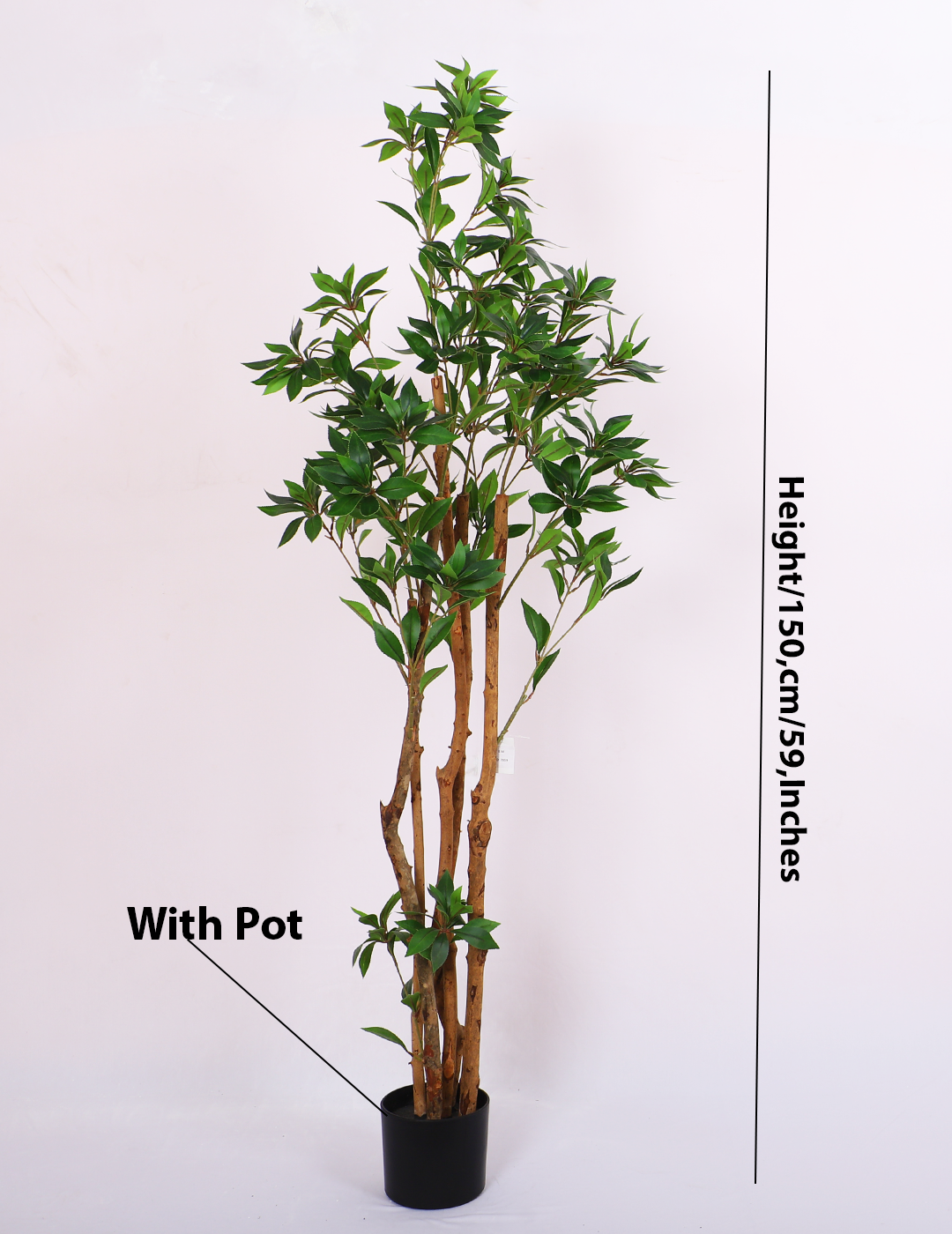 artificial ficus plant with pot 5 feet for indoor and outdoor and office decor 