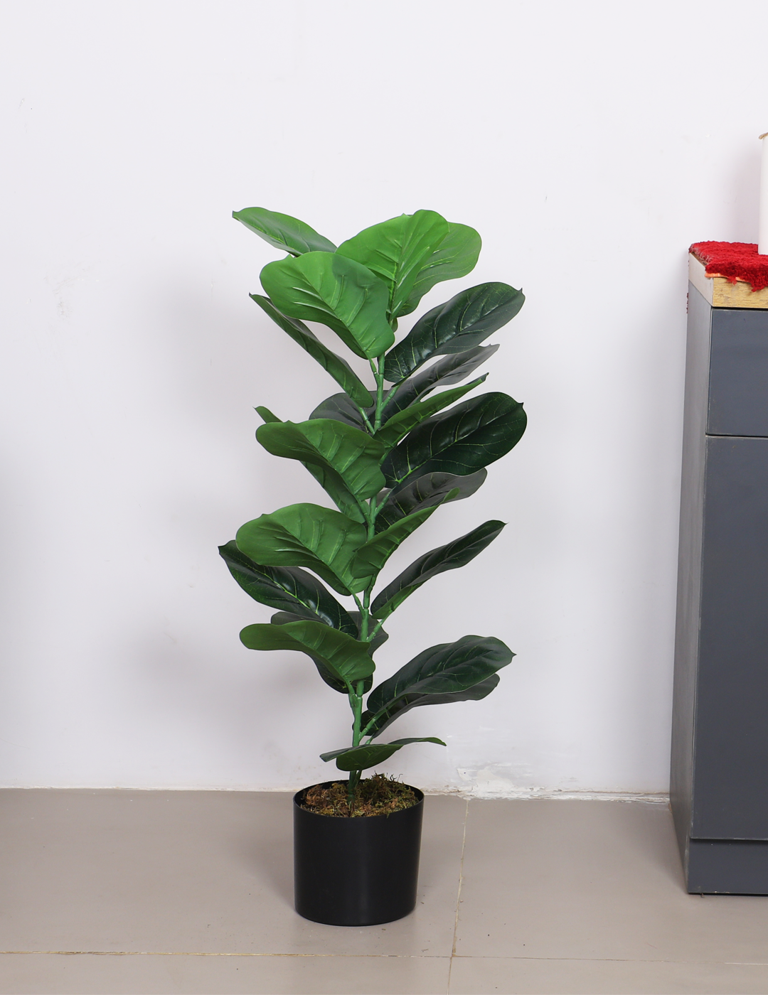 artificial fiddle leaf fig plant with pot 2.7 feet for home and office decor 