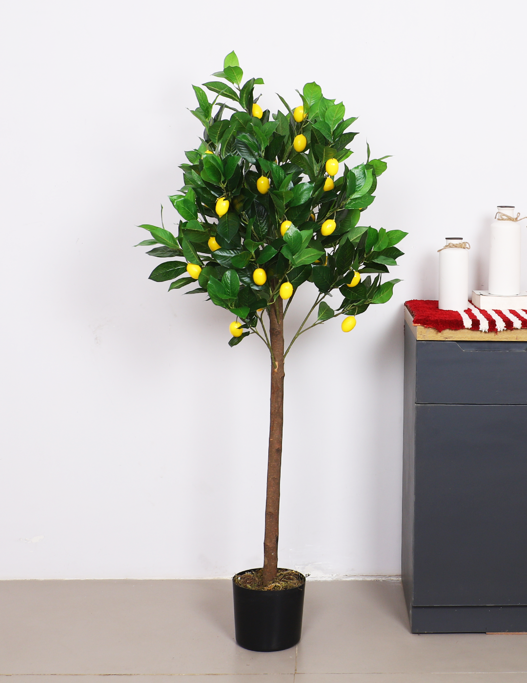 artificial lemon tree plant with pot 4.5 feet for home and office decor 