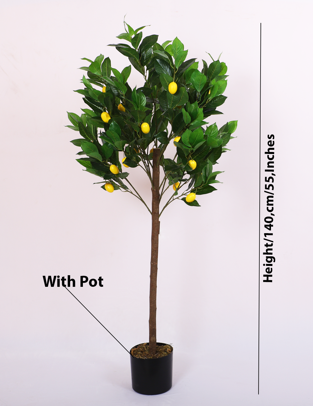 artificial lemon tree plant with pot 4.5 feet for home and office decor 