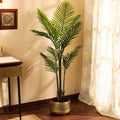 artificial luxe areca palm plant with black pot 5 feet for home and office decor for indoor and outdoor use